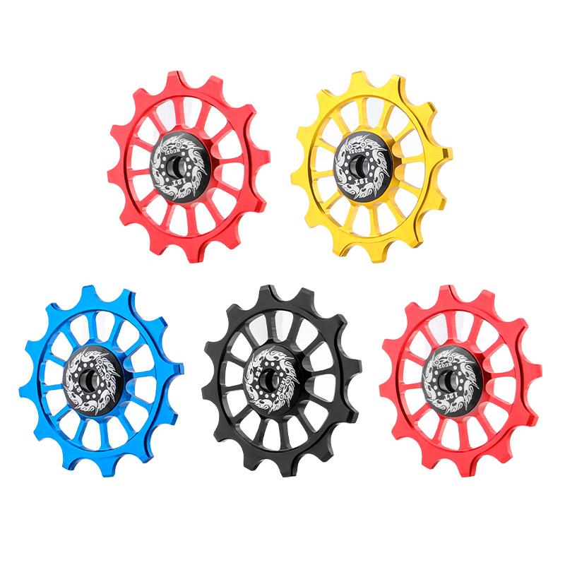 MUQZI MTB Road Bicycle 12T Positive Negative Tooth Jockey Wheel Rear Derailleur Bike Guide Pulley Ceramics Bearing