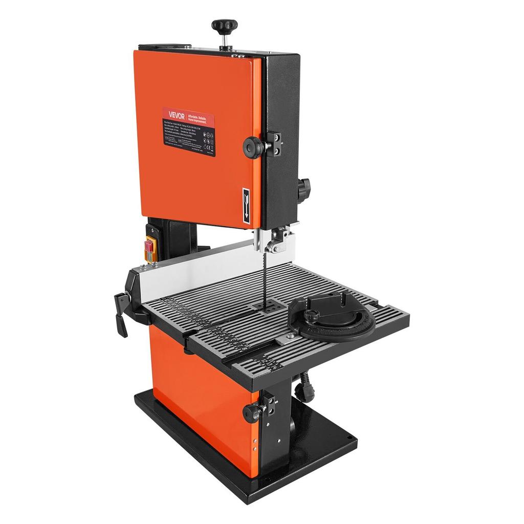 Band Saw, 229 mm, Woodworking Benchtop Bandsaw with 373W 1/2 HP Motor, 90 mm Max Cutting Height, 300 x 300 mm Cast Aluminum Table, 0-45° Tilting