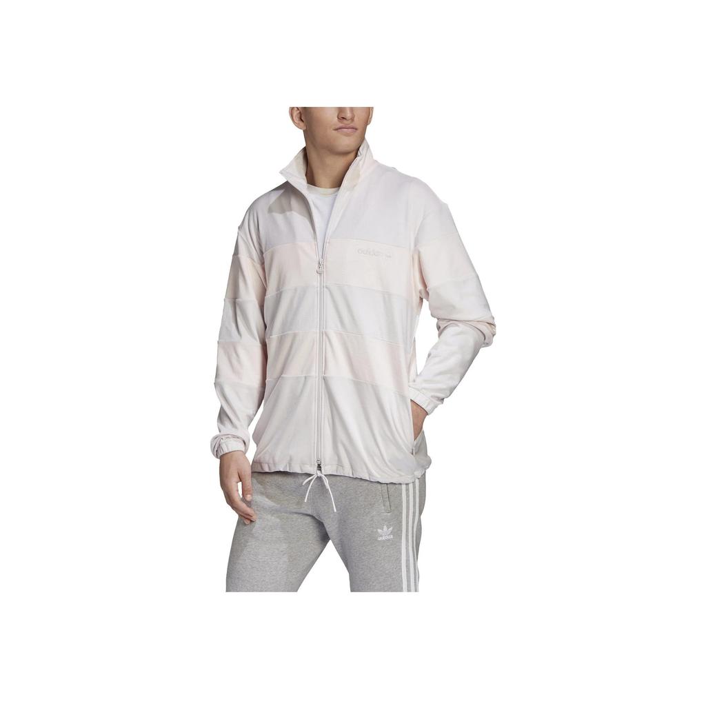 Adidas Originals Loose Fit Stand Collar Zipper Letter Print Long Sleeve Jacket Men Jacket White GL6159