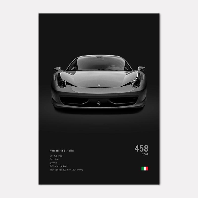 Famous Cars 812 458 296 Canvas Wall Art Print Poster 599XX SP3 F8 Decoration Mural Modern Home Decor Birthday Gift Unframed
