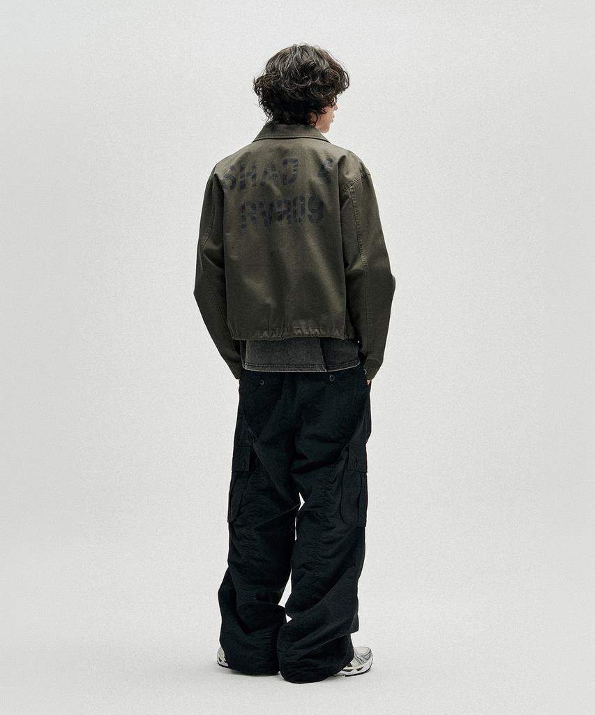 NOT4NERD Contour Shirring Nylon Cargo Pants - Black