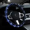 Diamant Auto Lenkradbezug Autozubehör Auto Mädchen Lenkrad Innenraum Zubehör Auto Lenkrad Rutschfester Bezug V2G6