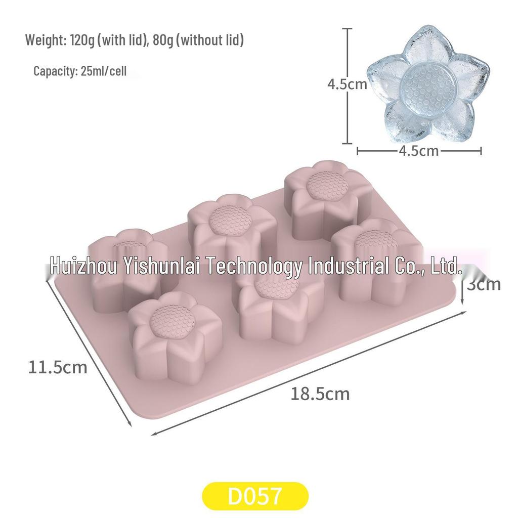 Silicone Ice Cube Tray with Lid: 4-Grid Frozen Soup & Food Storage Box