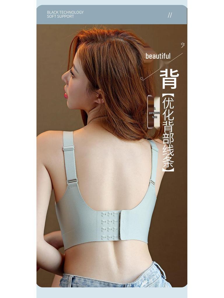 Seamless Wirefree Plus Size Sports Bra for a Slimmer Look with Fixed Cups and Beautiful Back Design