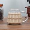 350ML Christmas Tree Mug Heat-Resistant Glass Cup with Handle Coffee Mug Drinking Cup Xmas Gift Creative Christmas Glass Cup