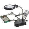 Desktop Welding Auxiliary Clip Magnifier LED Magnifying Glass Soldering Iron Stand