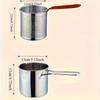 Stainless Steel Gas Fryer with Oil Filter Basket Multi-function Mini Frying Pan for Home Use Oil Saving Design
