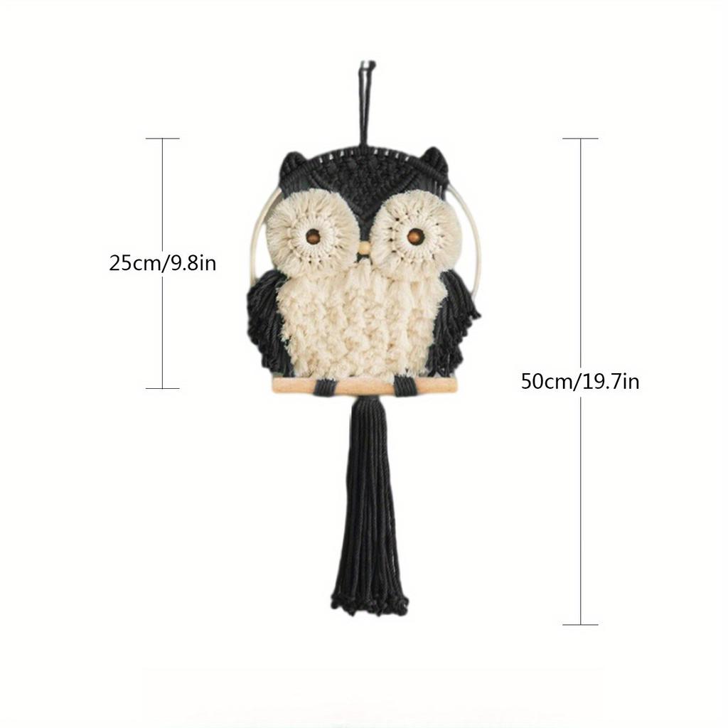 1pc Creative Home Wall Decor Tapestry Wall Decor Hand-woven Owl Tapestry Suitable for Gifts to Friends and Family