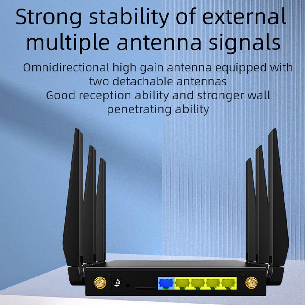 5G CPE WiFi 6 Router 1000Mbps 8 Antennas Dual Band WiFi WiFi 6 Ethernet Router Heat Dissipation with SIM Card Slot for Home