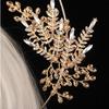 Corona Halo KC Dea del Sole Lolita Fatta a Mano Corona Nuziale Sposa Corona Foglia Cristallo Dorato Barocco Accessori per Capelli Tiara