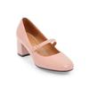 High Quality Soft Leather Solid Color Women Pumps 2025 Summer New Style Thick Heels Fashion High-heeled Women's Shoes Size 32-45