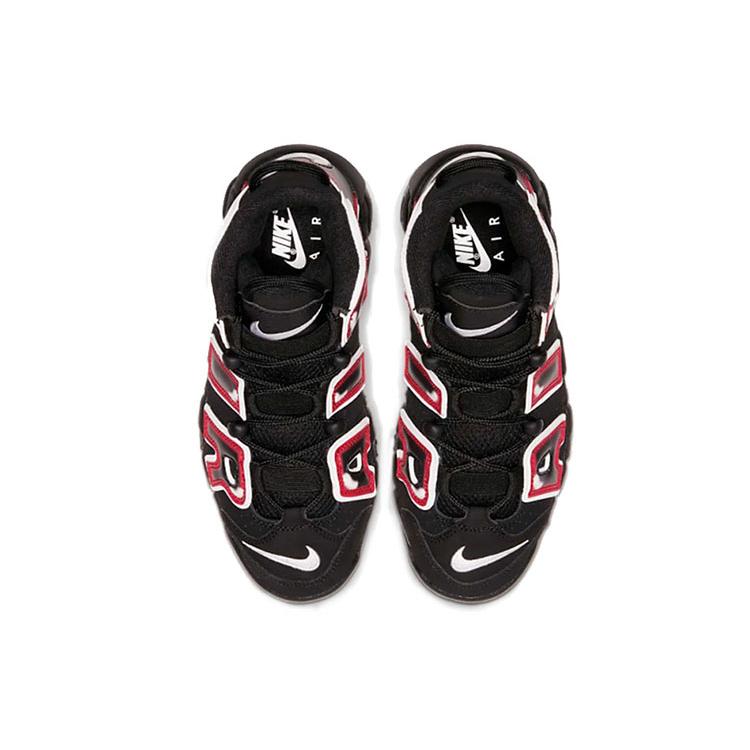 New Nike Air More Uptempo Black White Laser Crimson GS 415082-010