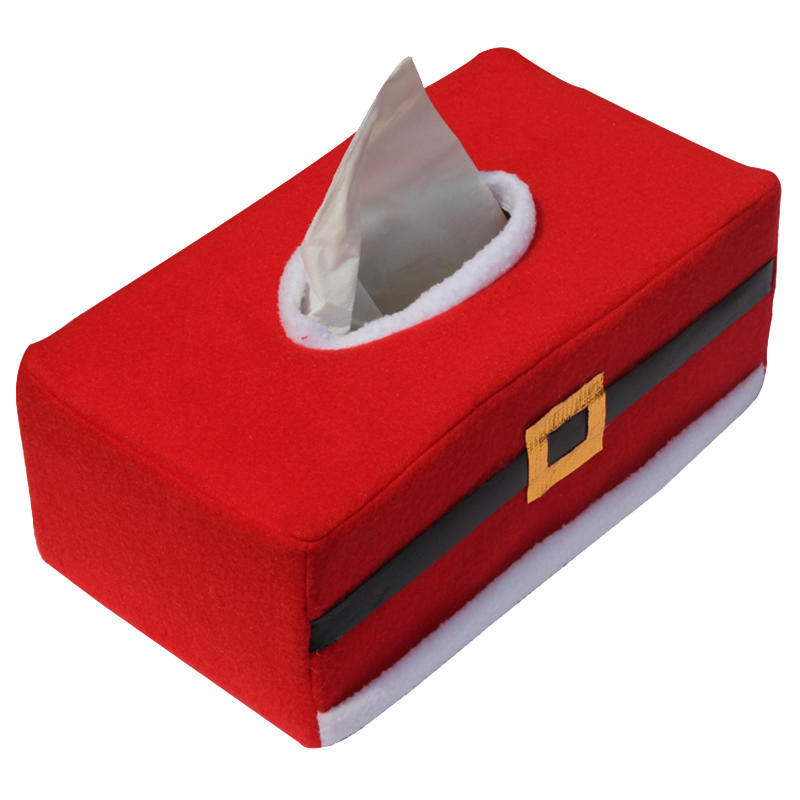 

Счастливой рождественской тканевой коробки Обложка Рождественское домашнее украшение Творческий держатель для салфеток