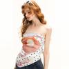 UNIFREE Pearl Polka Dot Bandeau Crop Top