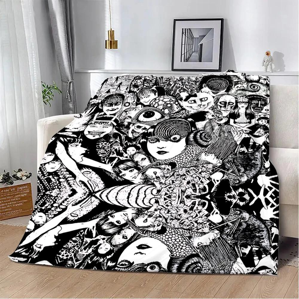 Thriller Manga Junji Ito Tomie Printed Blanket Picnic Blankets Warm Blanket Soft and Comfortable Home Travel Birthday Gift