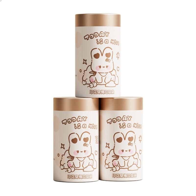 Drawstring Garbage Bags Cute Bathroom Garbage Bags Capybara Drawstring Large Leak-Proof Tear-Resistant Odor-Control Pocket For