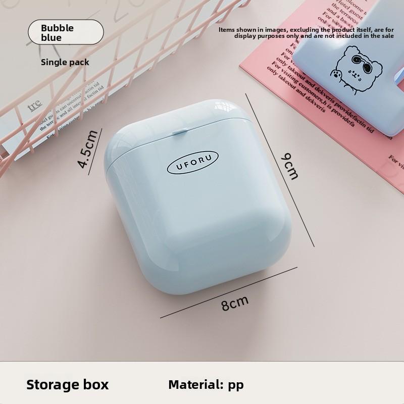 1PCS Multifunctional Data Cable Storage Box Portable Charger Lipstick Dust-proof Box Portable Mini Storage Box with Cover