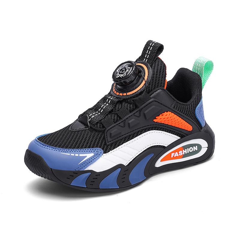 8811 children's rotating buckle running shoes spring and summer low-top mesh breathable male and female students sports shoes running shoes elemen