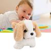 Simulation Plush Electric Puppy Battery Powered Walking Wagging Tail Barking Plush Puppy Dog Beige