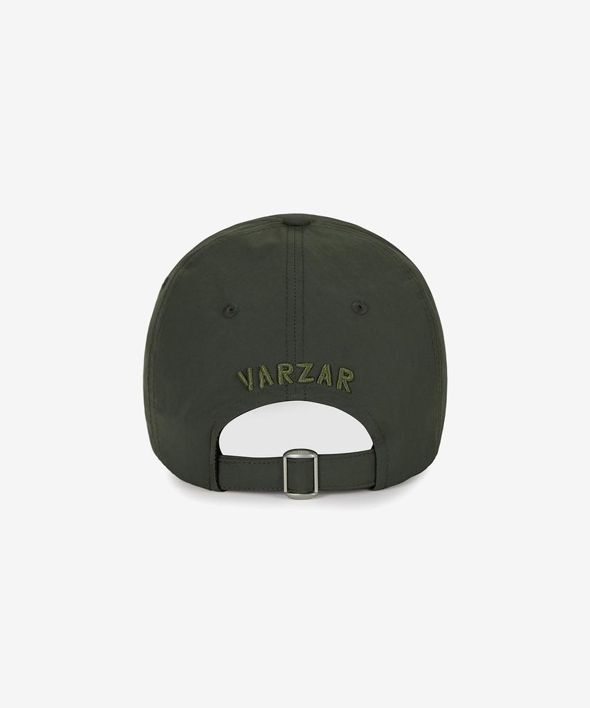 Bajal Va Curved Logo Nylon Ball Cap Khaki