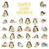 56 Lazy Girls Daily Graffiti Stickers Cute Cartoon Girl Hand Account Desktop Decoration Stickers