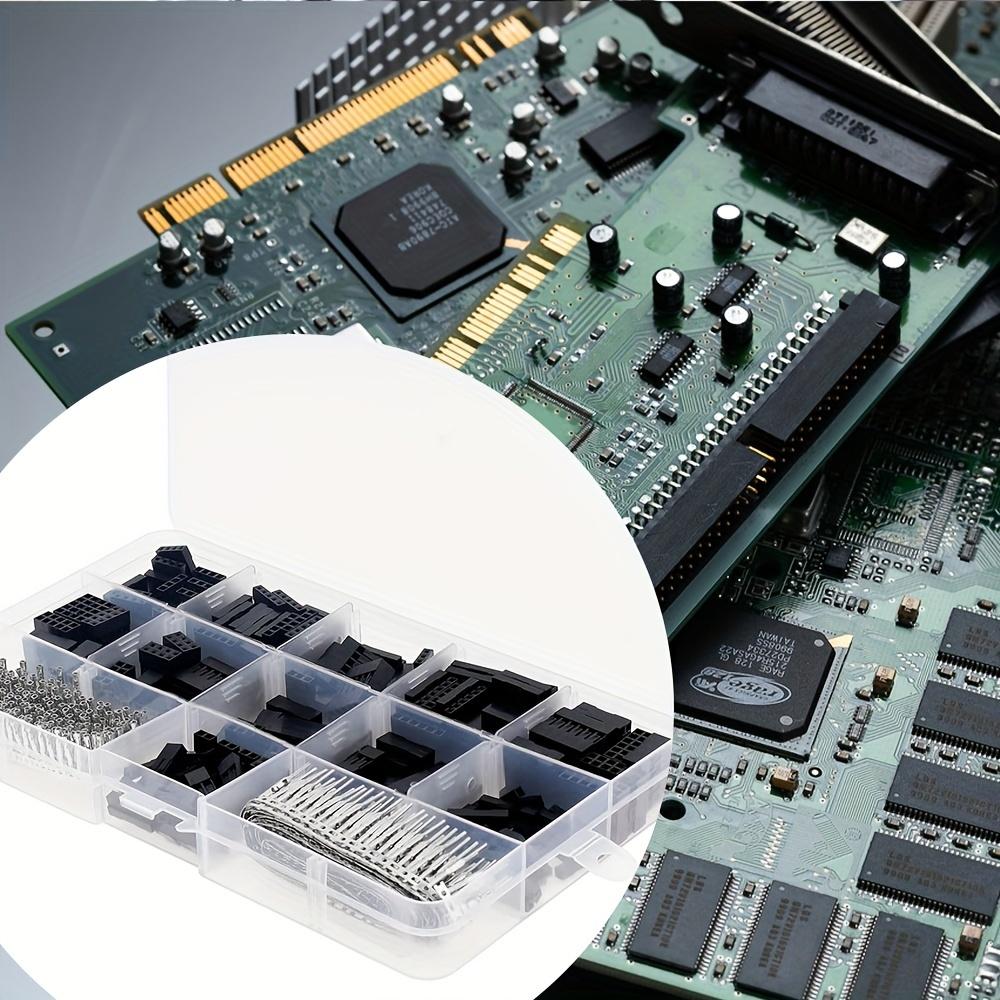 Dupont Connector 620-Kit 2.54mm Pitch Single Row Male Headers, Dupont Crimp Pins for 3D Printer and FPV Jumper Wire, Ribbon Cable