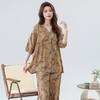 Women's Long,sleeved Trousers Suit Thin Home Clothes Two,piece Suit