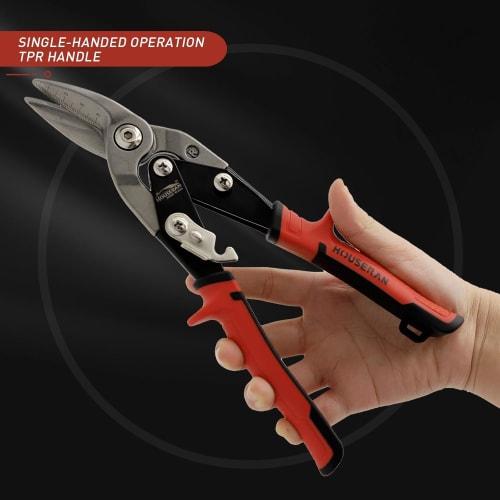 HOUSERAN All-Purpose Scissors, Sheet Metal Scissors, CR-MO Metal Scissors, Heavy-Duty Metal Scissors, Metal Cutting, Bulky Waste Dismantling, Multipur