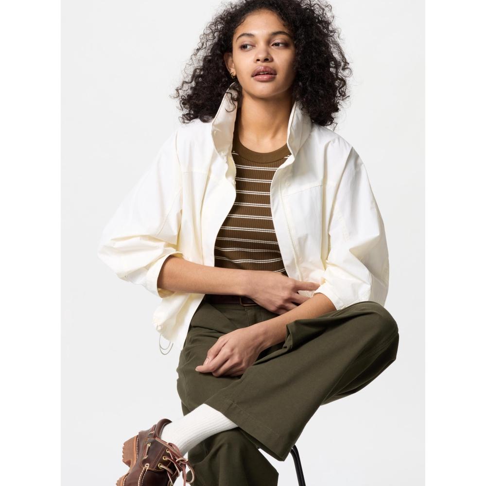 

Uniqlo Windblock Stand Блузон 01 OFF WHITE/WOMEN XS