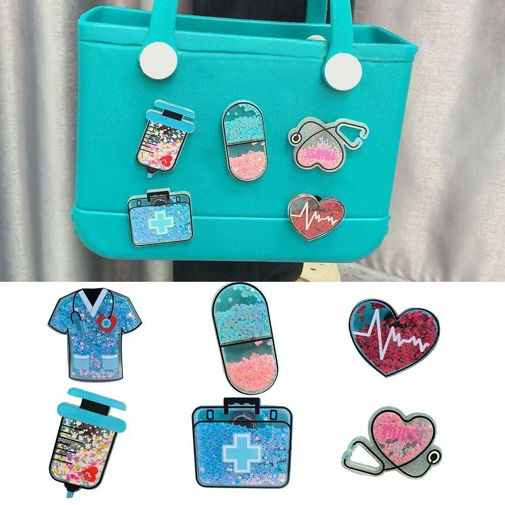

Rubber Beach Bag Beach Bag Accessories Charms DIY Beach Totes Decoration for Bogg Bag/Beach Bag B