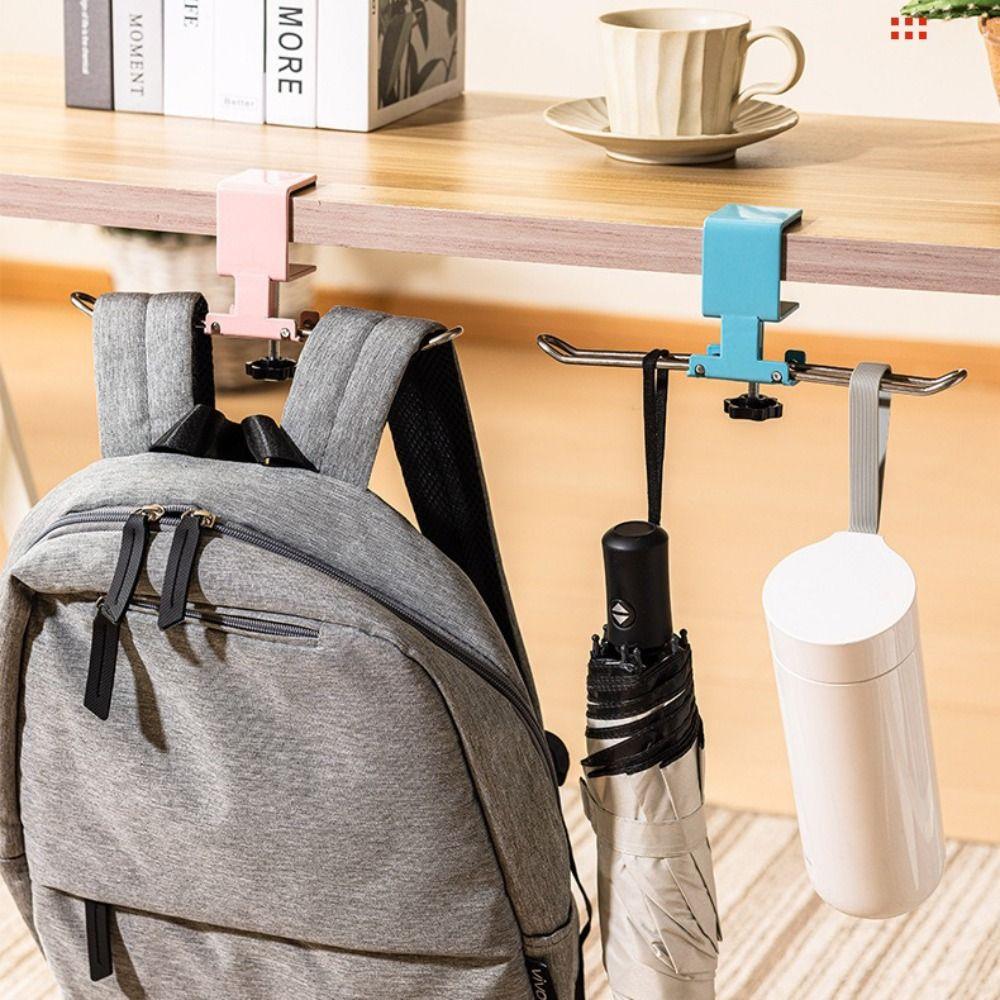Removable Table Hook Portable Backpack Storage Hook Mobile Hanging Bag Hook  Student Desk