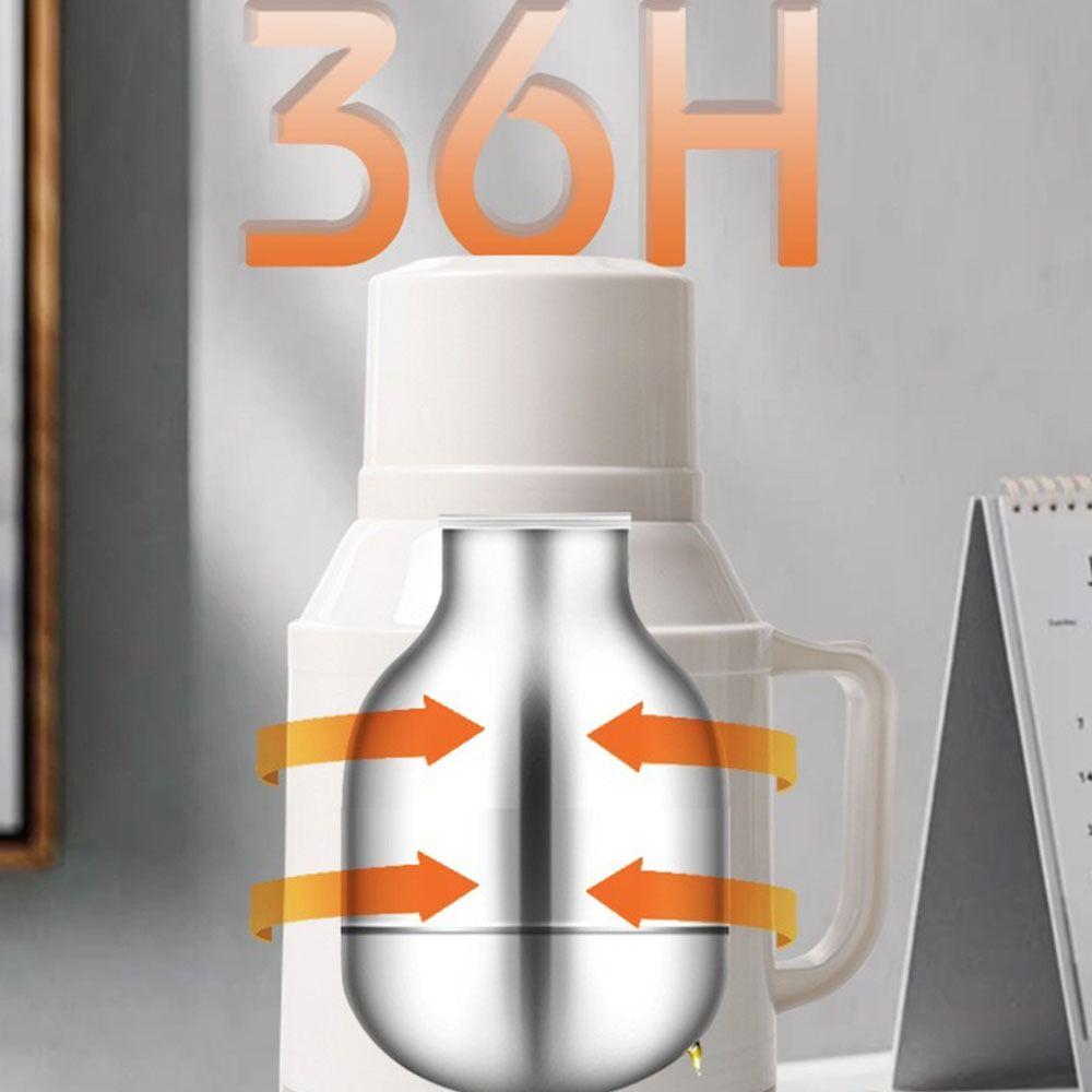 1L/1.6L Glasinsats Isolerad Värmande Vattenkokare Stor Kapacitet Termosgryta Varmvattenkokare Kök