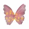 50CM Sparkling Yarn Flower Silk Material Colorful Luminous Decoration Artificial Fake Flowers Butterfly Strip Light