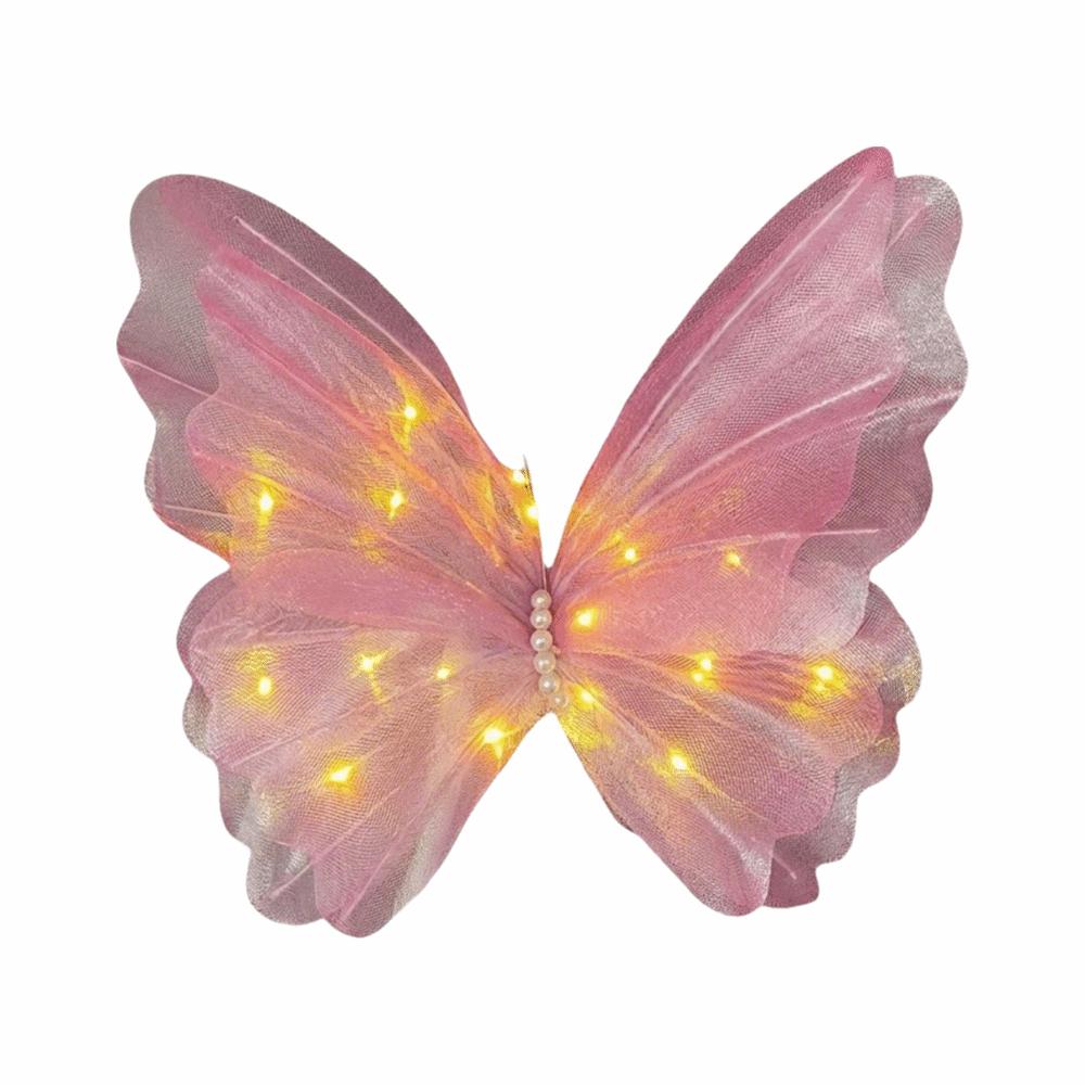 

50CM Sparkling Yarn Flower Colorful Artificial Luminous Decoration Silk Material Fake Flowers Artificial Butterfly Flowers рожевий