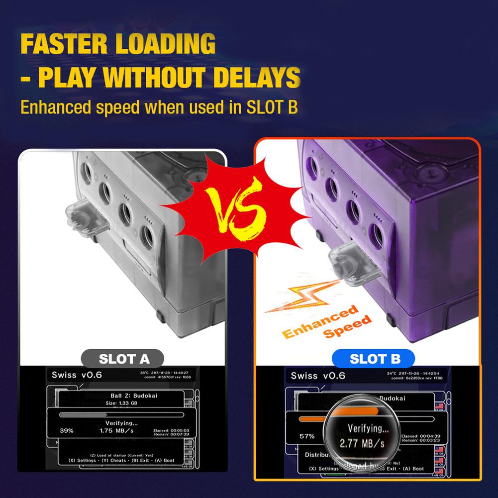 GC2SD Gen2 SD/TF Card Adapter for Nintendo GameCube Wii Enhanced Speed Support Latest Swiss Memory Adapter Easy to Install