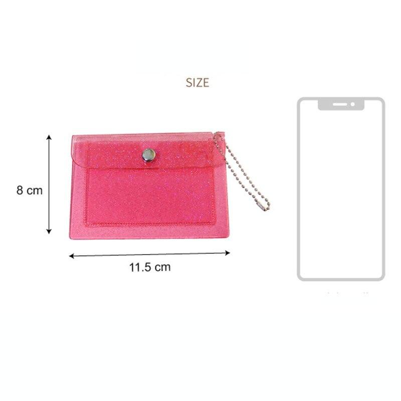 Transparent Waterproof Pvc Women Card Wallet Case Business Card Holder Men Credit Card Bag Id Card Mini Wallet Girls Coin Purse