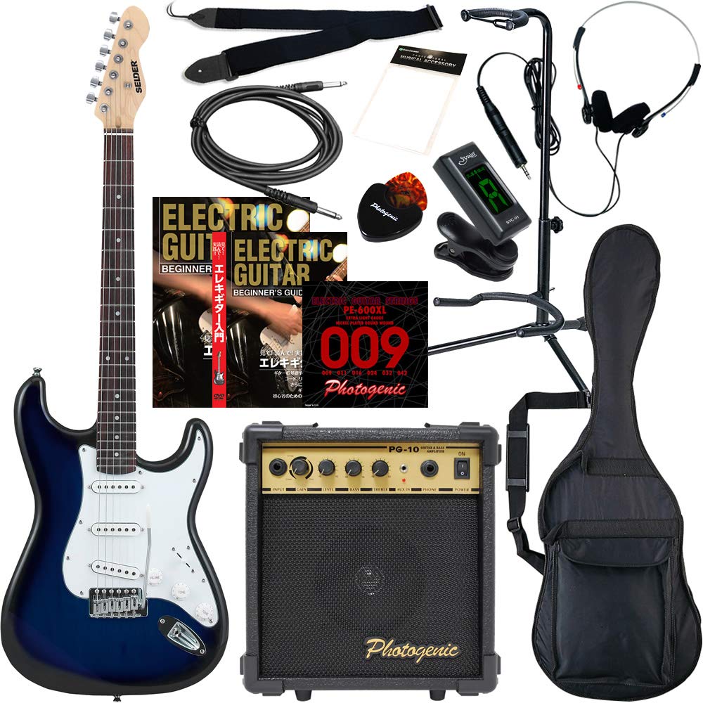 

SELDER Electric Guitar Stratocaster Type ST-16 Beginner 13-piece Set BLS(9707002671)