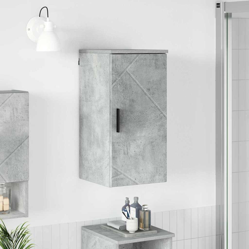 Wall Mounted Bathroom Cabinet Concrete Grey 30 x 31.5 x 61 cm