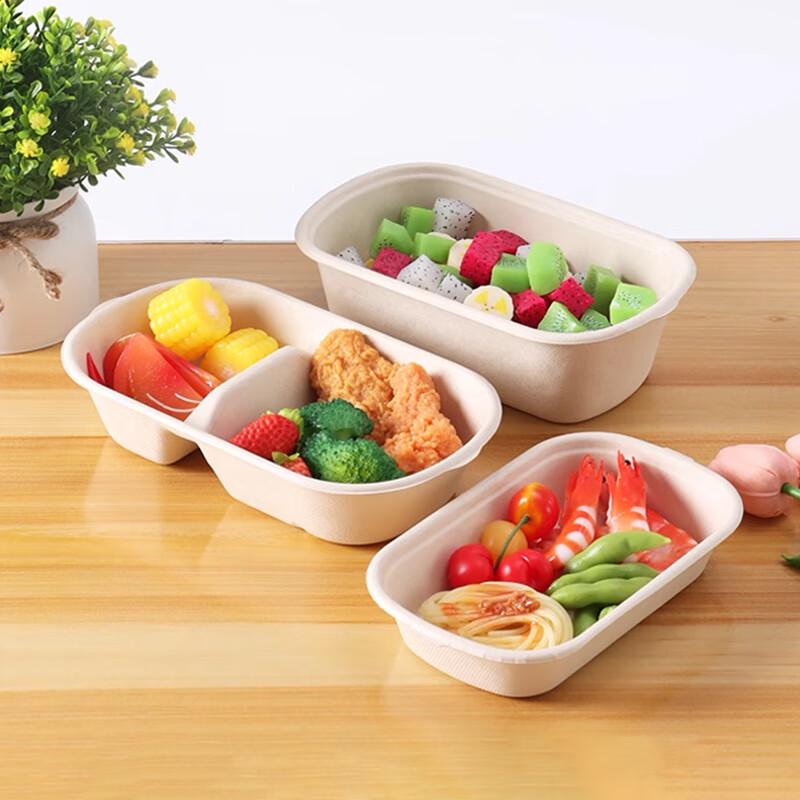 Chef's Choice Compostable Sugarcane Pulp Meal Containers with Lids