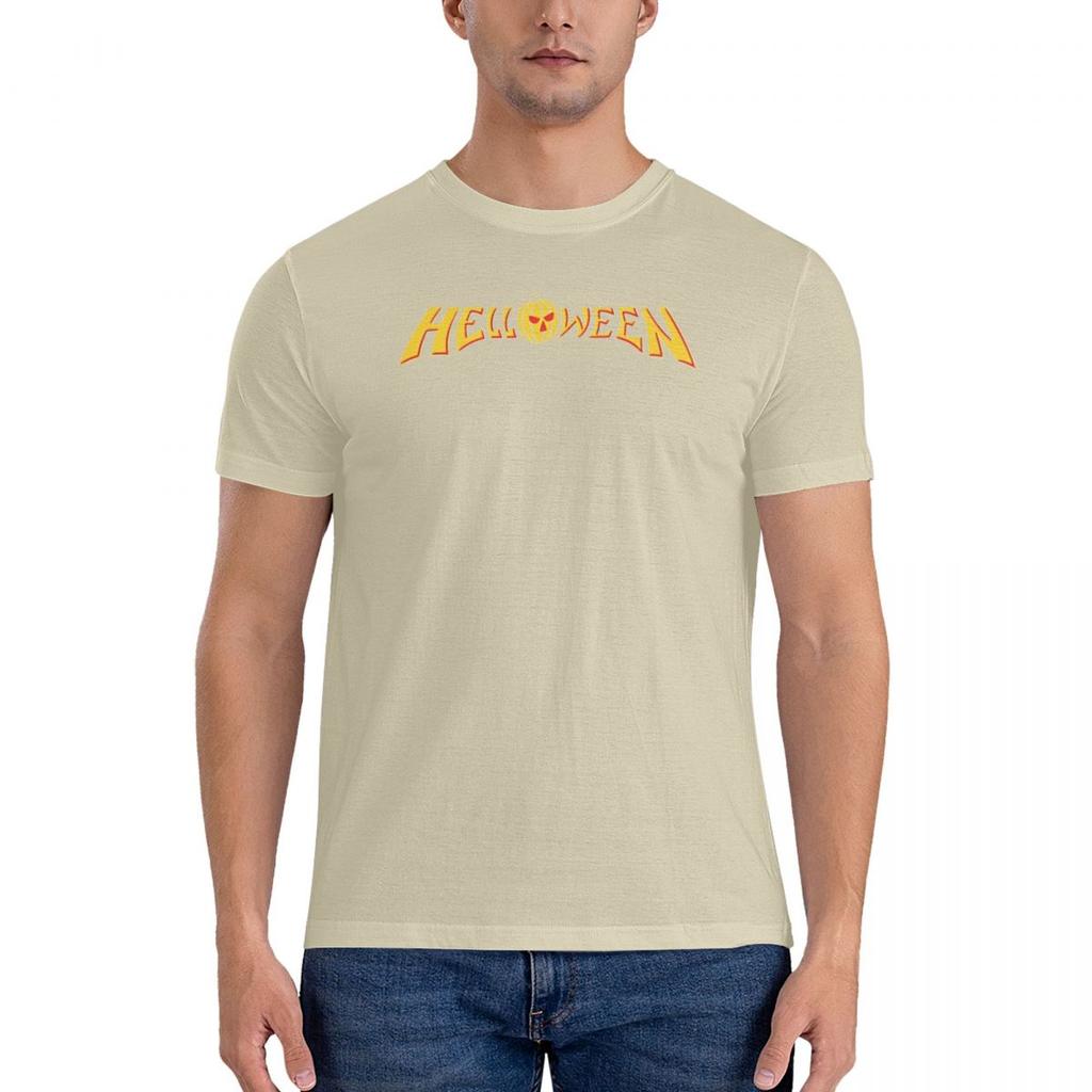 Oversized T-Shirt The Helloween Band Portrait 100 Cotton T-Shirts Hip Hop Tee Shirt for Men's Summer Y2K Retro Short Sleeve Tees