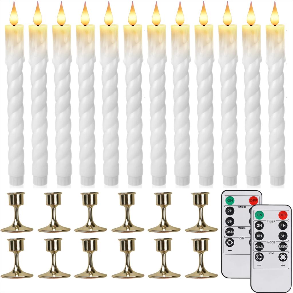 Pack of 6 Remote Control LED Candle Light Battery Operated Flameless Flickering Electronic Wedding Party Candles Table Decor