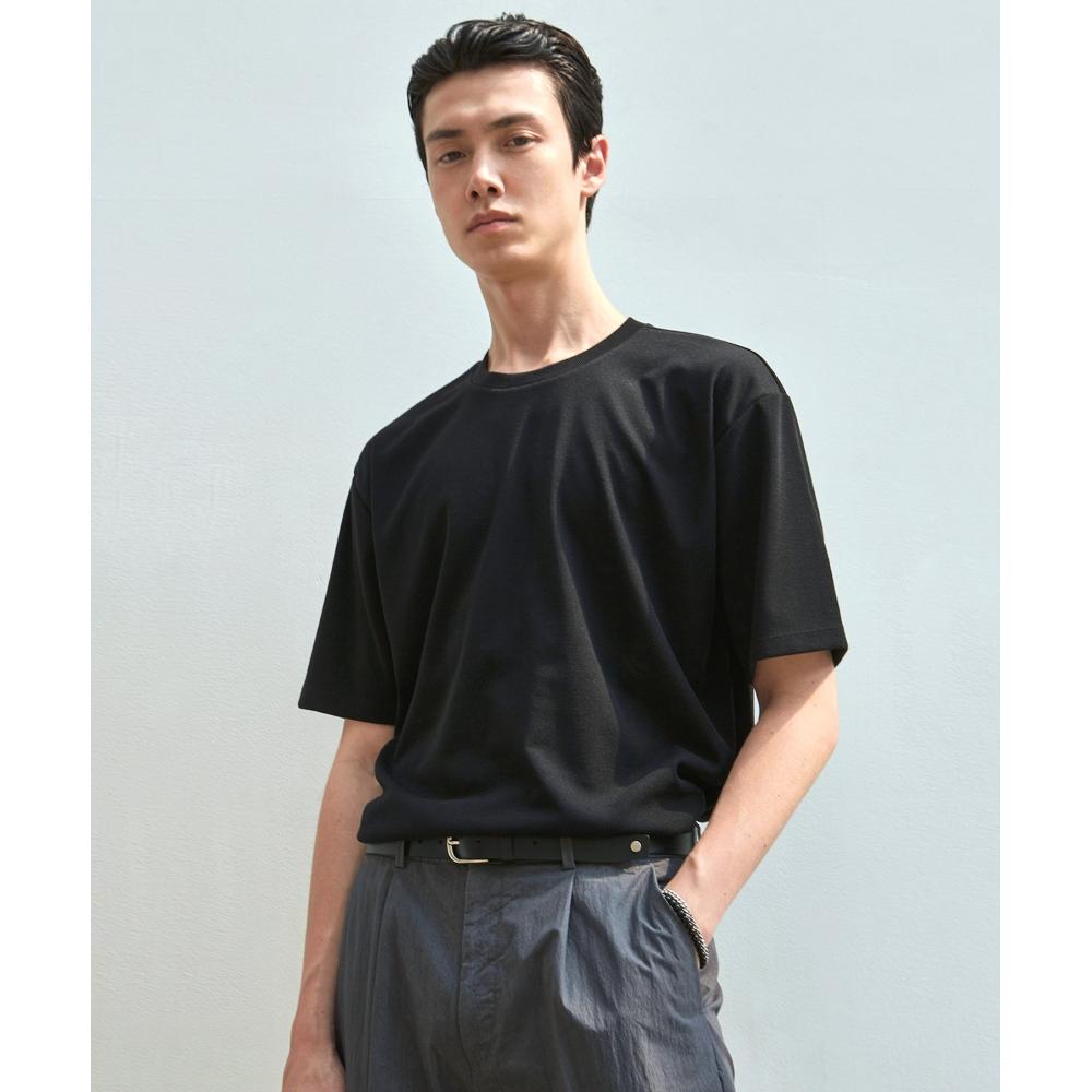

NICKNICOLE Draped Woven TShirtBlack
