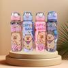 700ml Capybara Cute Water Bottle Large Capacity Sports Water Bottle with Straw & Handle Kawaii Water Cup for Outdoor Activities