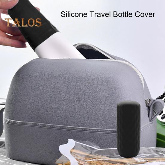 1/6Pcs Silicone Bottle Cover Leakproof Elastic Sleeves Travel Essentials Silicone Bottle Covers Reusable Toiletry
