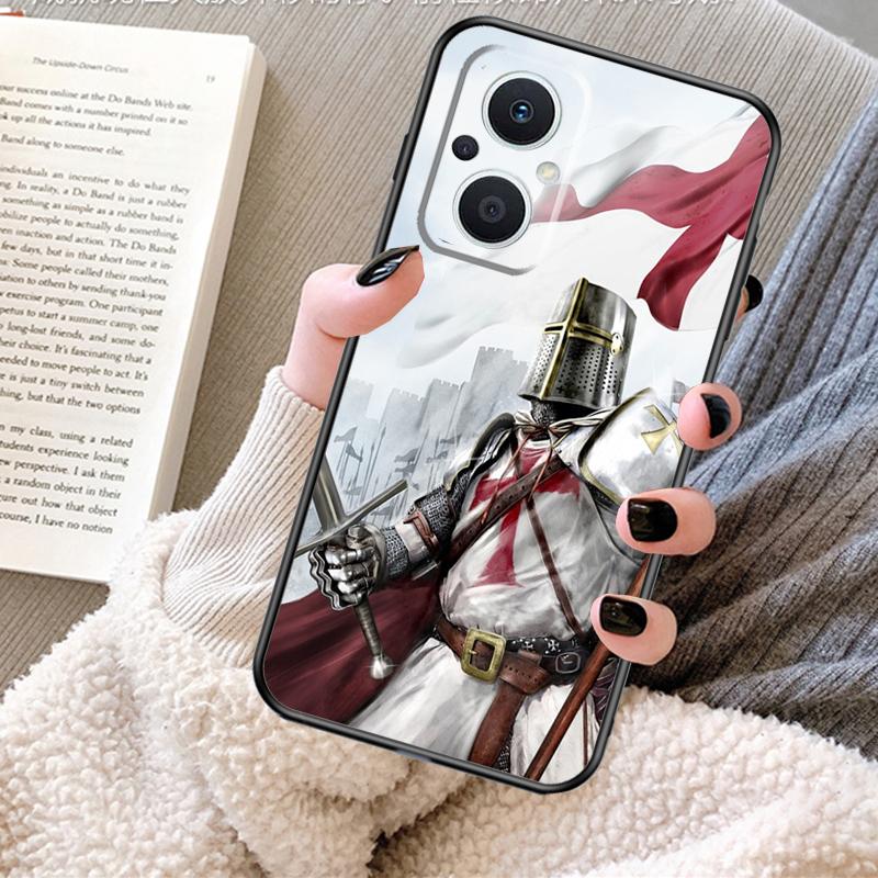 Templar Knight Case For OPPO Reno 11F 11 12 13 F 8T 7 8 10 Pro OPPO Find X8 X6 Pro X3 X5 Lite Cover Fundas