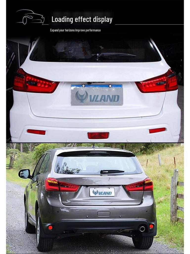 VLAND LED Tail Light Assembly for 2012-Present Mitsubishi ASX: Turn Signal & Brake Light