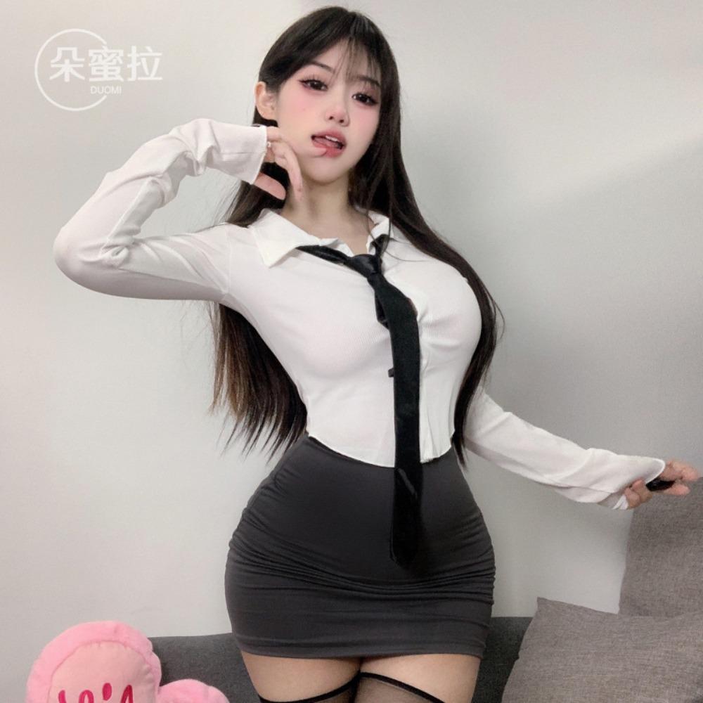 Domila Sex Uniform Pure Desire Suit Sexy Skirt Underwear Female Seduction Nightclub Secretary Teacher F669