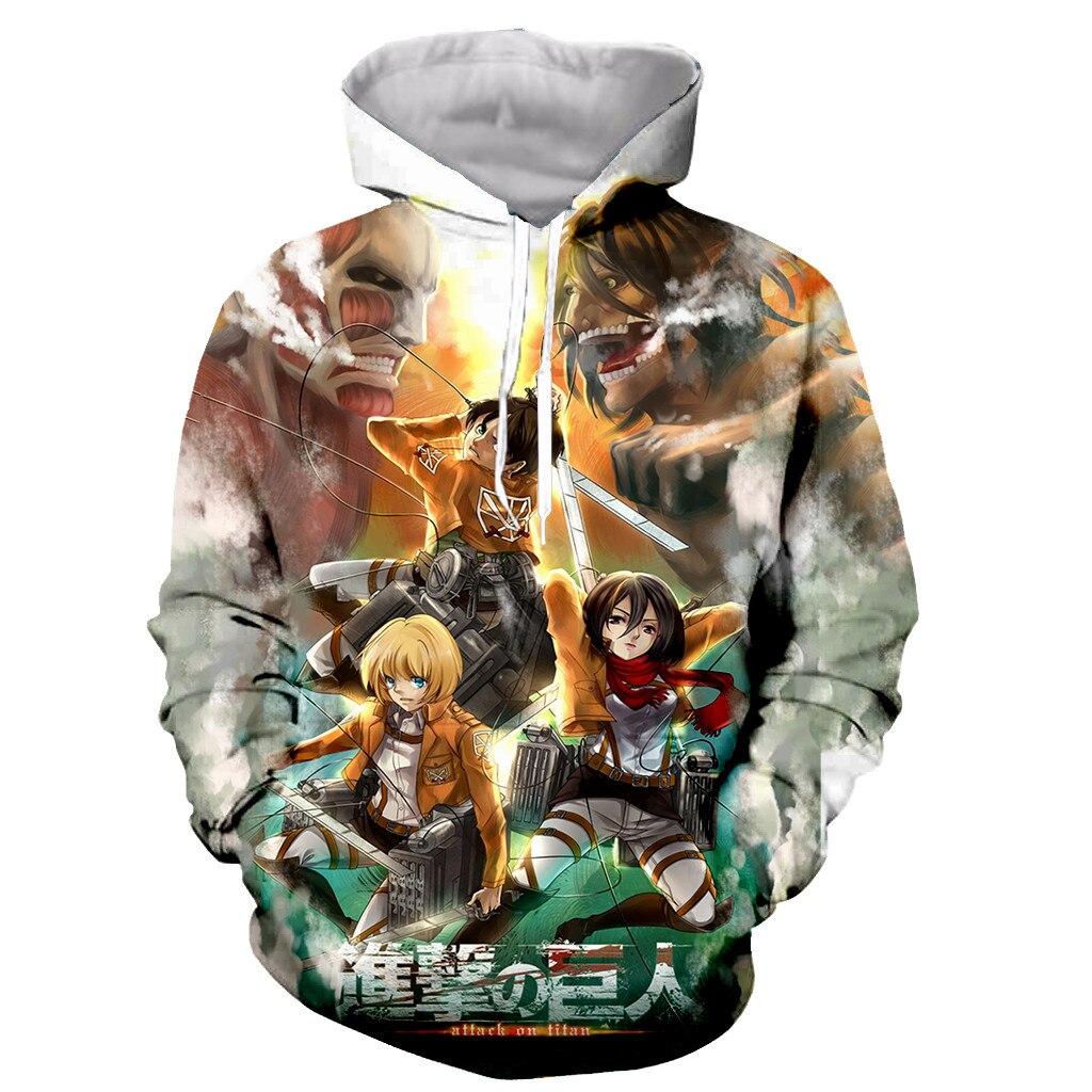 Hoodie with Exclusive 'Attack on Titan' Print - Dubai Edition