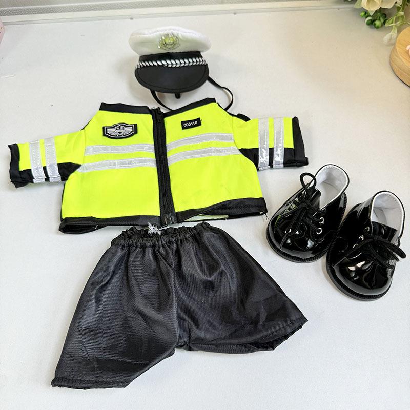 

38см Монстр Лабубу Одежда Плюшевая Кукла Одежда Набор Формы Дорожной Полиции Транспортной Службы Крутая Милая Одежда для Куклы Аксессуары