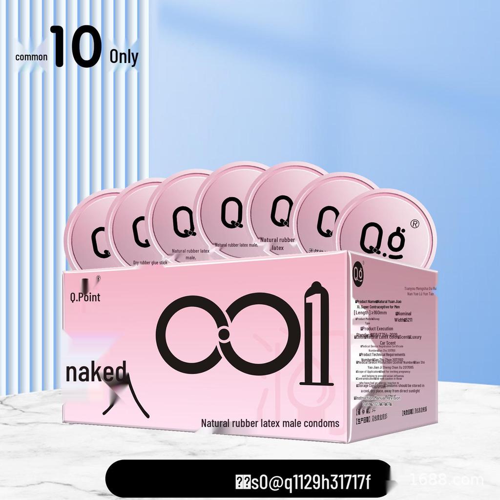 Ultra-Thin Large Particle Clitoral Stimulation Condoms - Long-Lasting Wolf Teeth Design